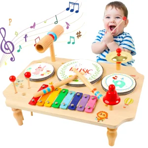 Children's Drum Kit With Xylophone