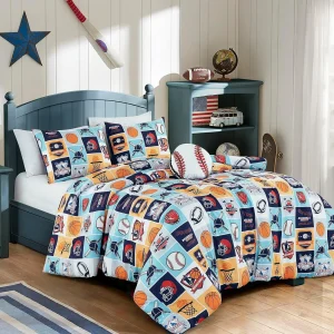 3-Piece Kids My Sports Bedding Comforter Set