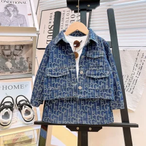 Jean Clothes Set Denim Jacket+Skirt
