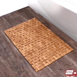 Bamboo Tile Bath Mat 18x30 Inch