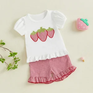 Watermelon Outfit Fruit Embroidery
