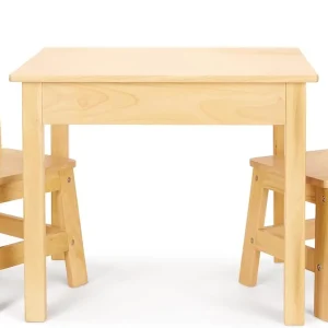 Solid Wood Table and 2 Chairs Set